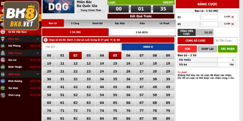 Hướng dẫn cách tham gia chơi xổ số tại BK8